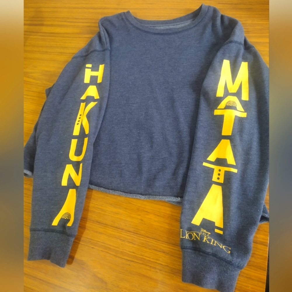 Lion King Hakuna Matata Crop sweater women's large